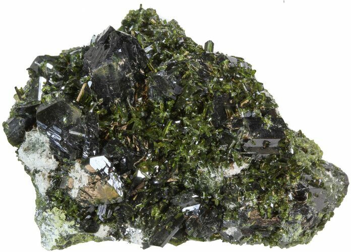 Lustrous Epidote Crystal Cluster - Pakistan #41587